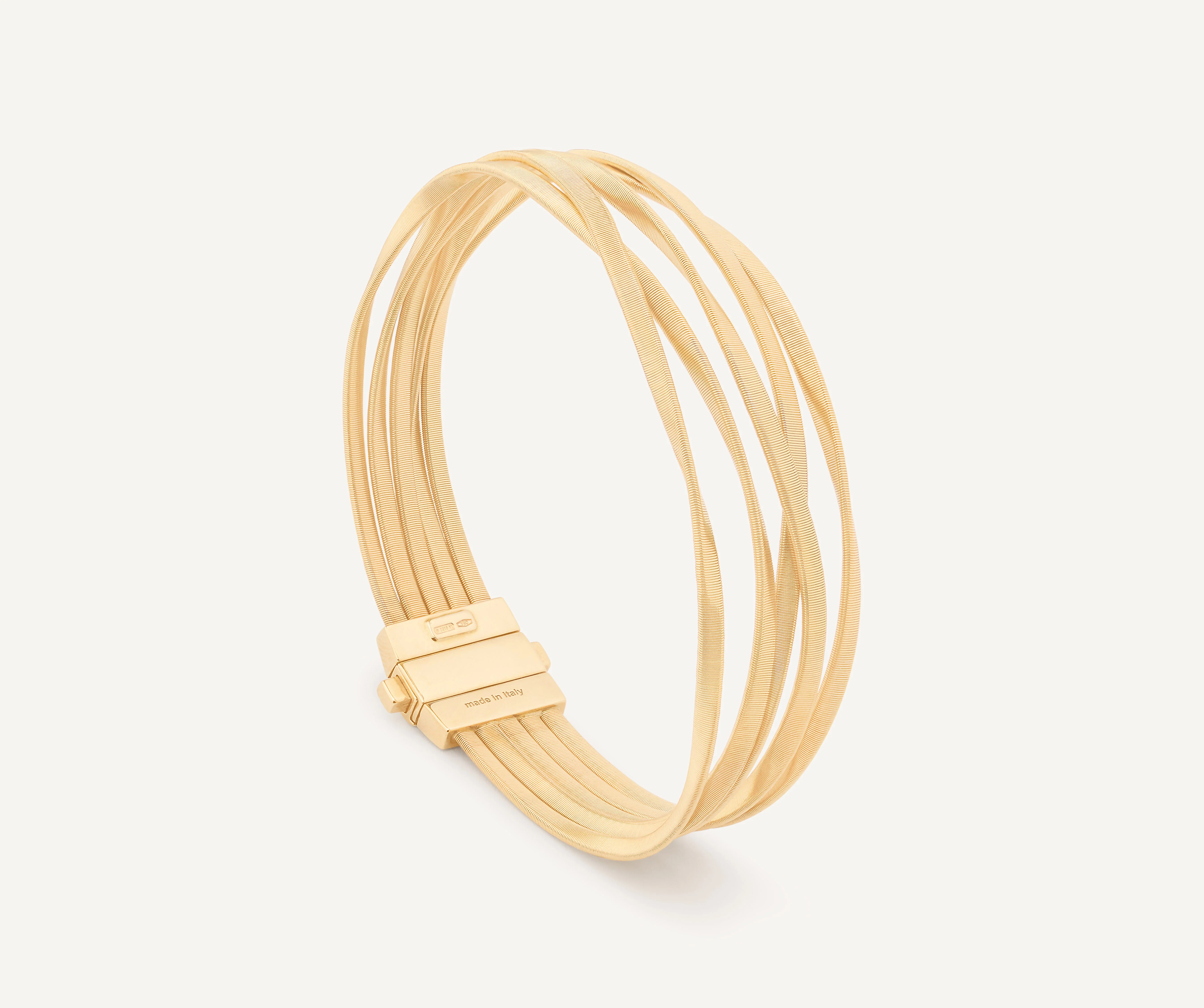 18K Yellow Gold Five Strand Coil Bracelet, 7"