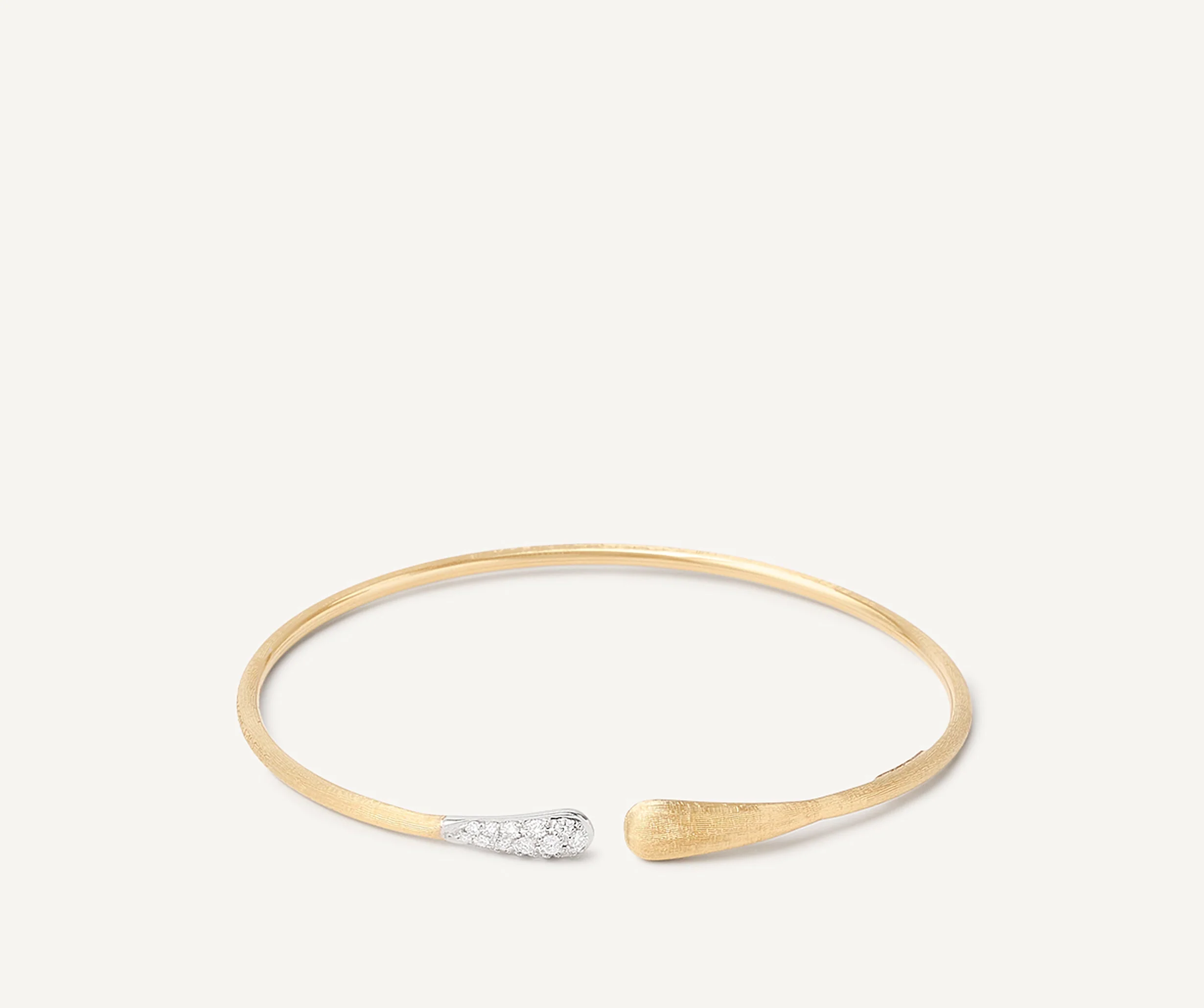 18K Yellow Gold Kissing Bangle with Diamonds - Image 3