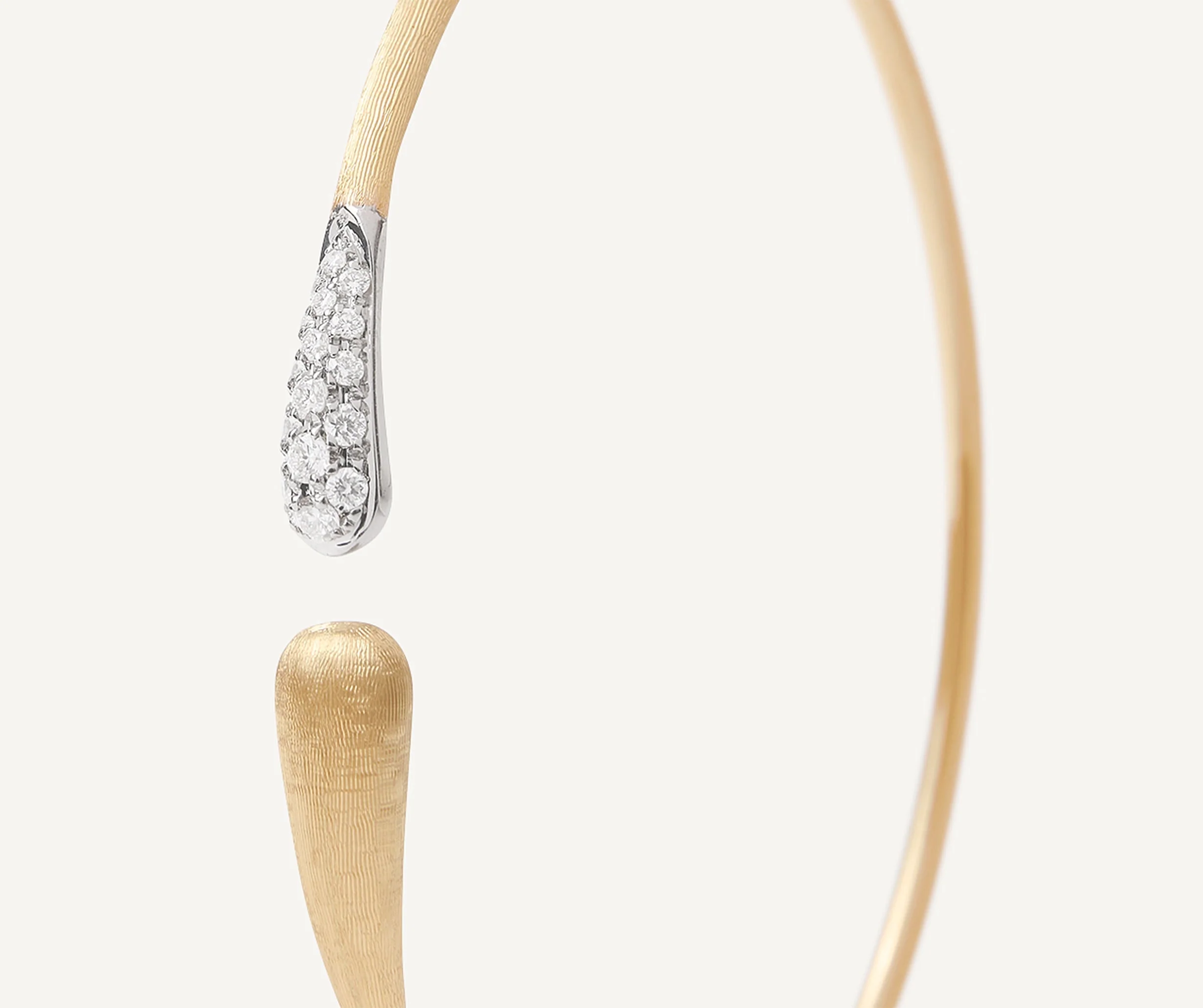 18K Yellow Gold Kissing Bangle with Diamonds - Image 4