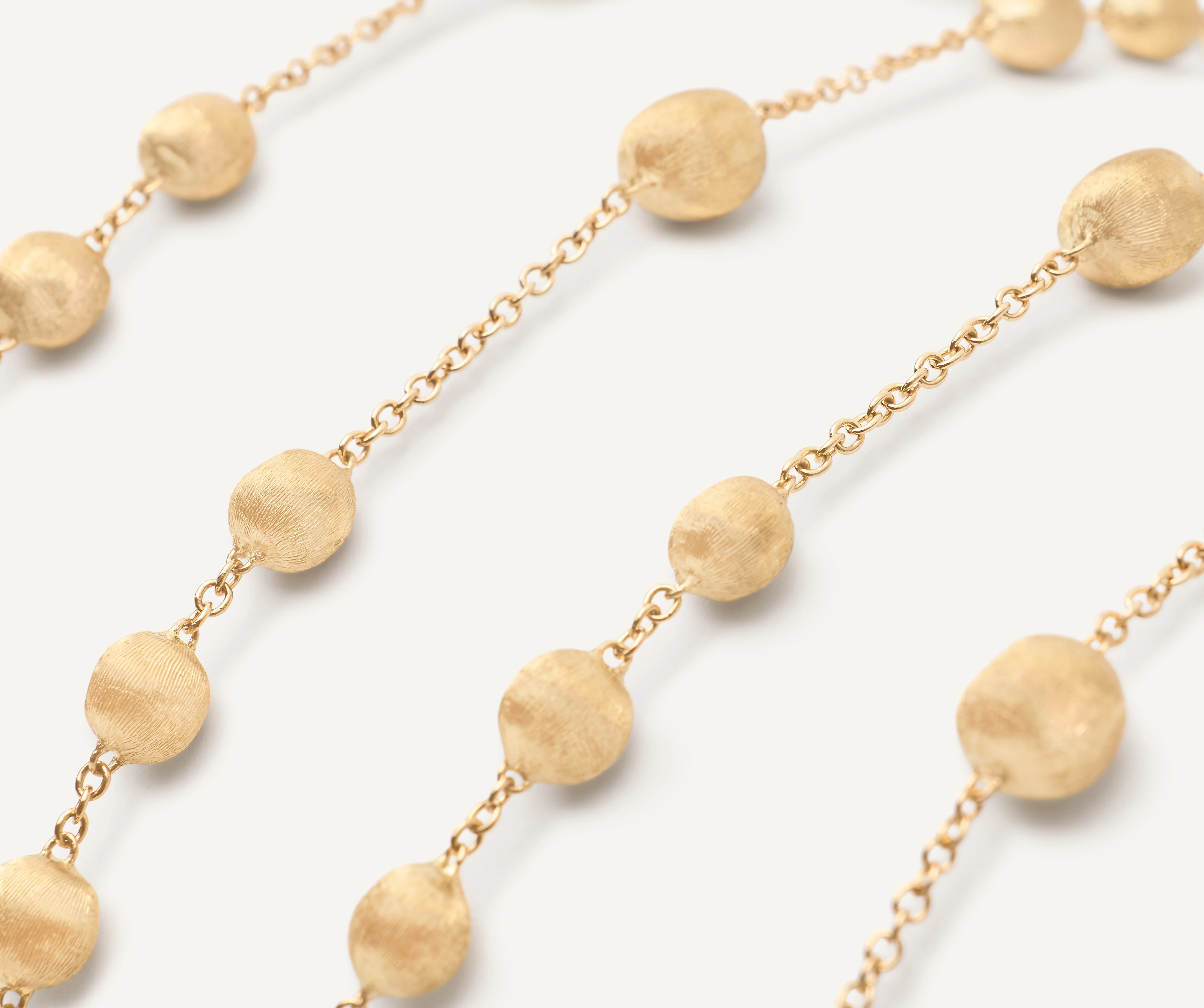 18K Yellow Gold Bead Long Necklace, 36" - Image 3
