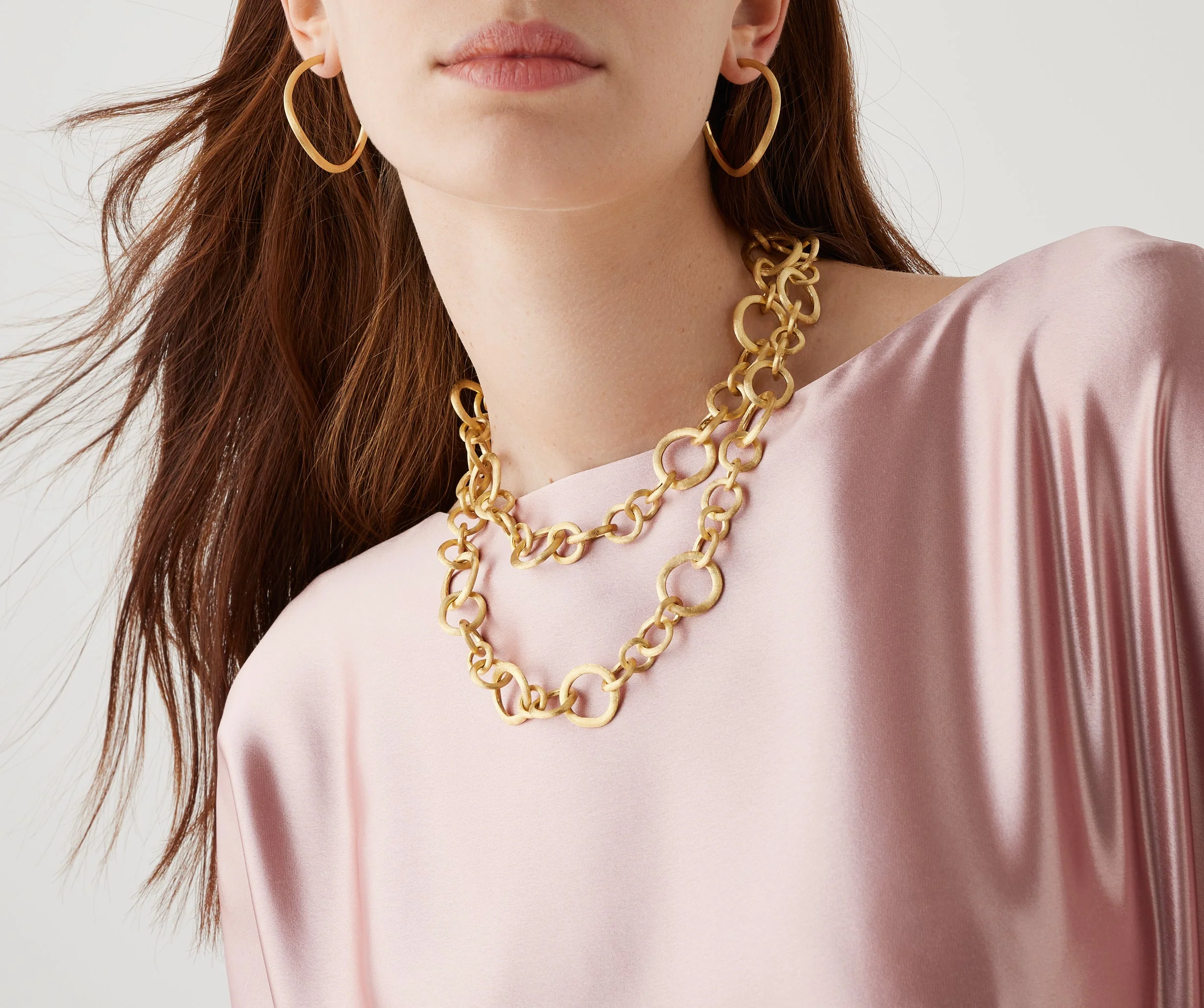 18K Yellow Gold Link Necklace, 36" - Image 5