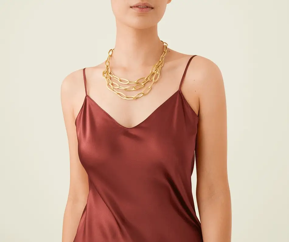 18K Yellow Gold Oval Link Necklace, 36" - Image 3