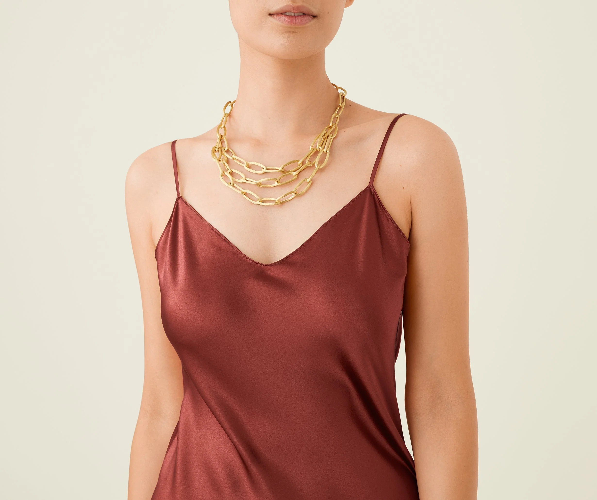 18K Yellow Gold Oval Link Necklace, 36" - Image 6