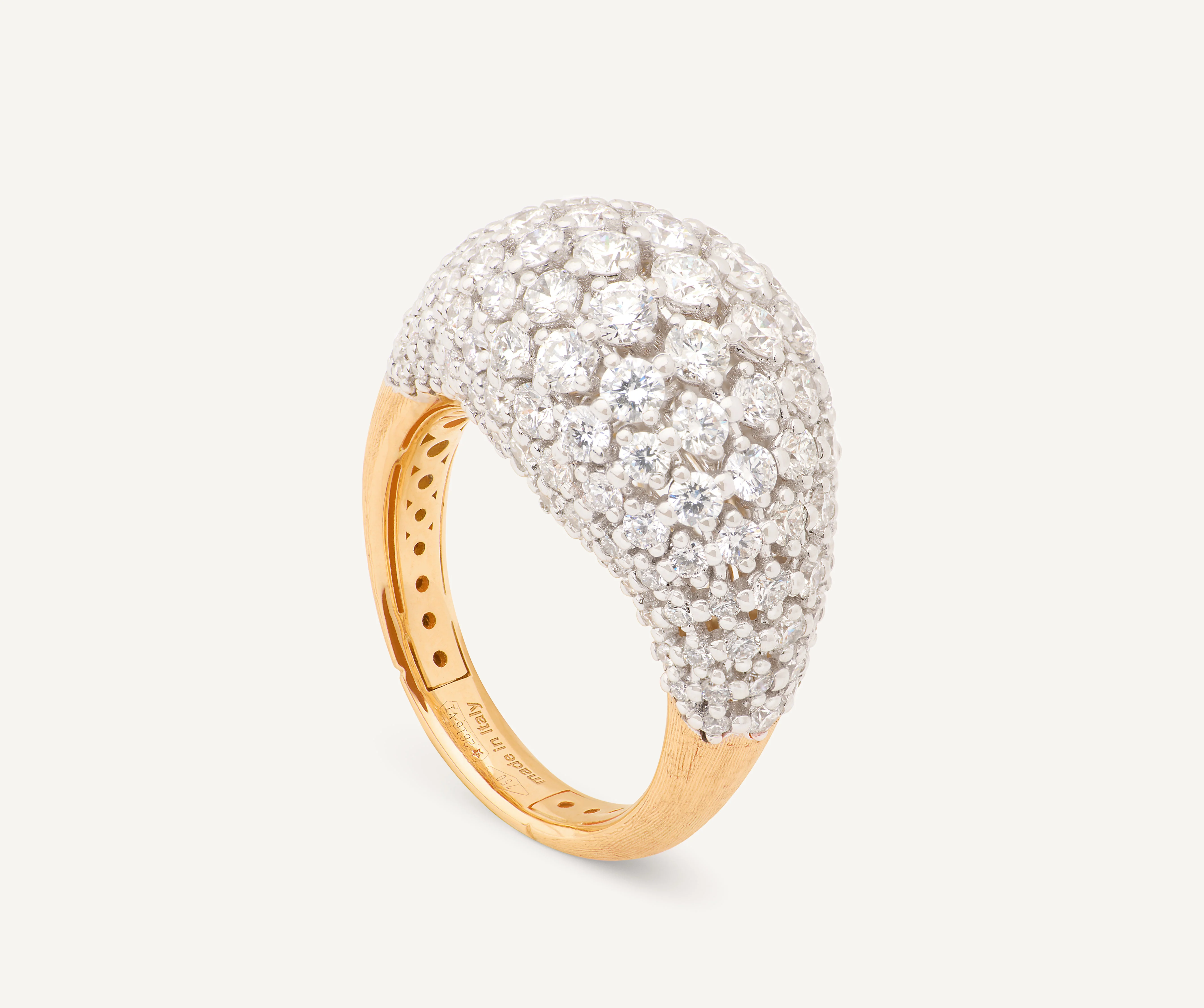18K Yellow Gold Diamond Cocktail Ring
