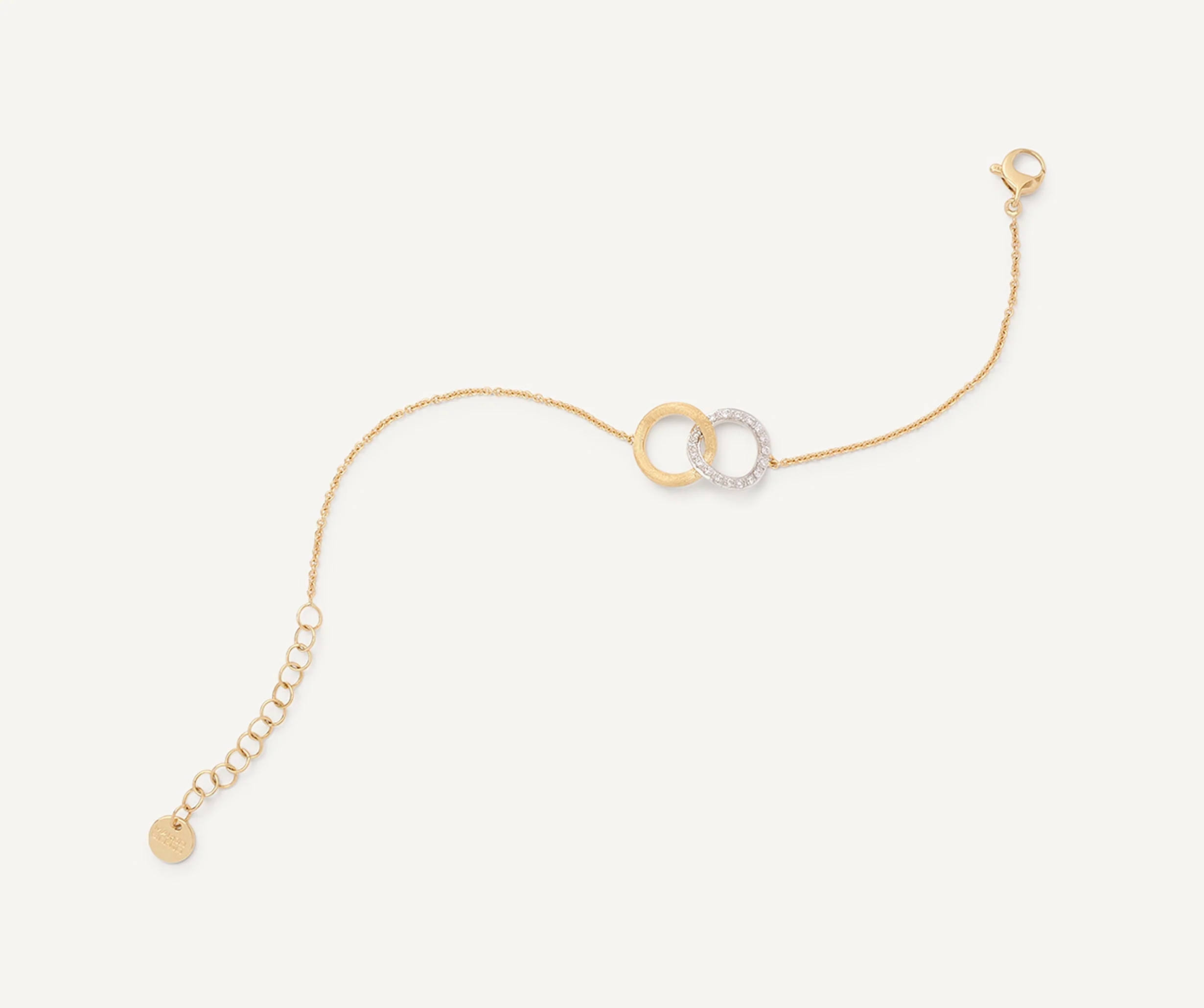 18K Yellow Gold Infinity Bracelet with Diamonds, 6"-7.5" - Image 3