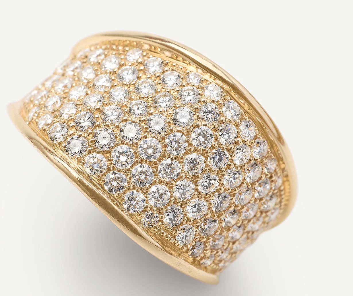 18K Yellow Gold Diamond Ring, 13mm - Image 3