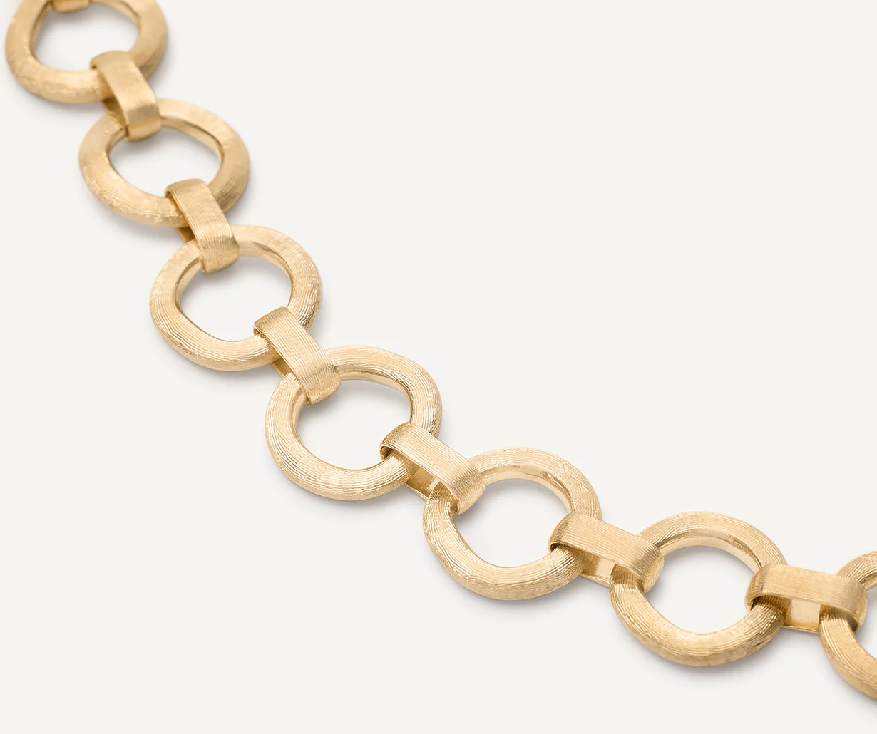 18K Yellow Gold Flat Link Bracelet, 7.25" - Image 3