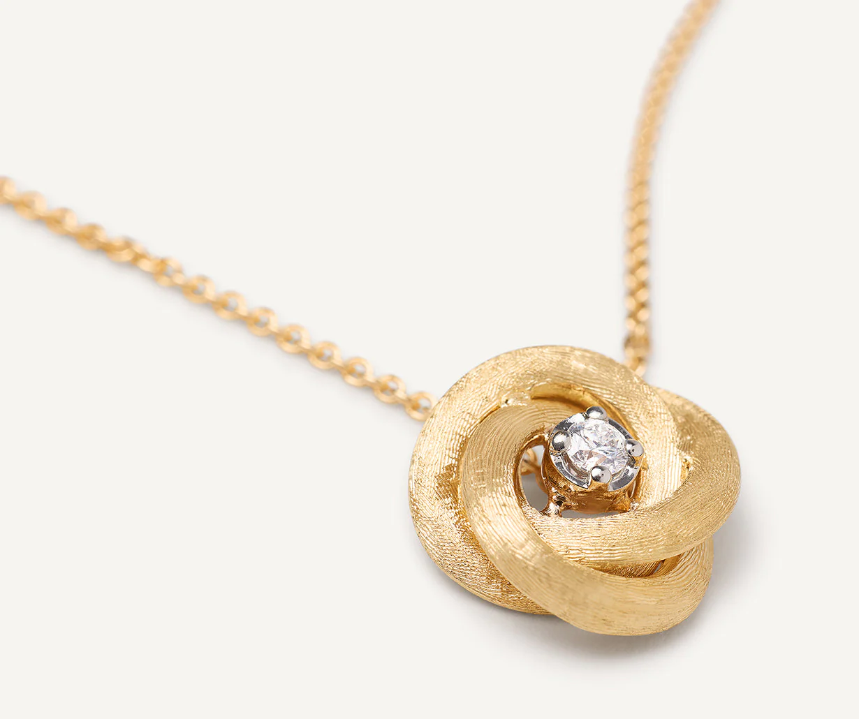 18K Yellow Gold Floral Pendant Necklace with Diamond Station, 16.5" - Image 3