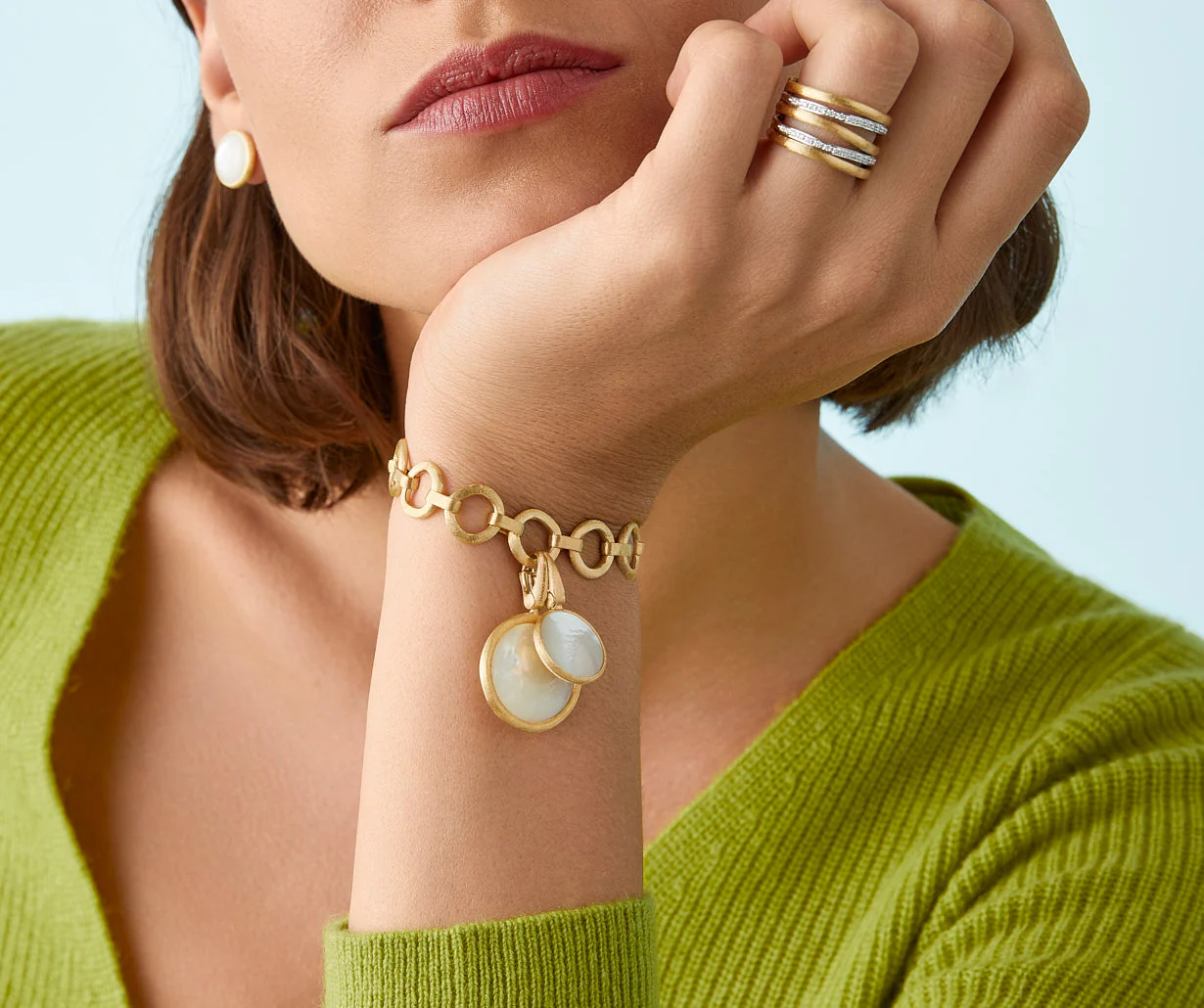 18K Yellow Gold Gemstone Pendant - Image 11
