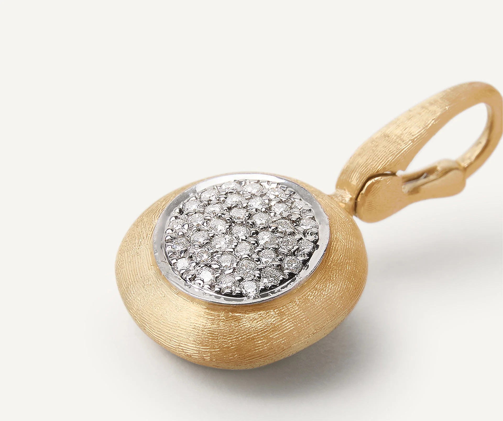18K Yellow Gold and Diamond Pendant, 1" - Image 3