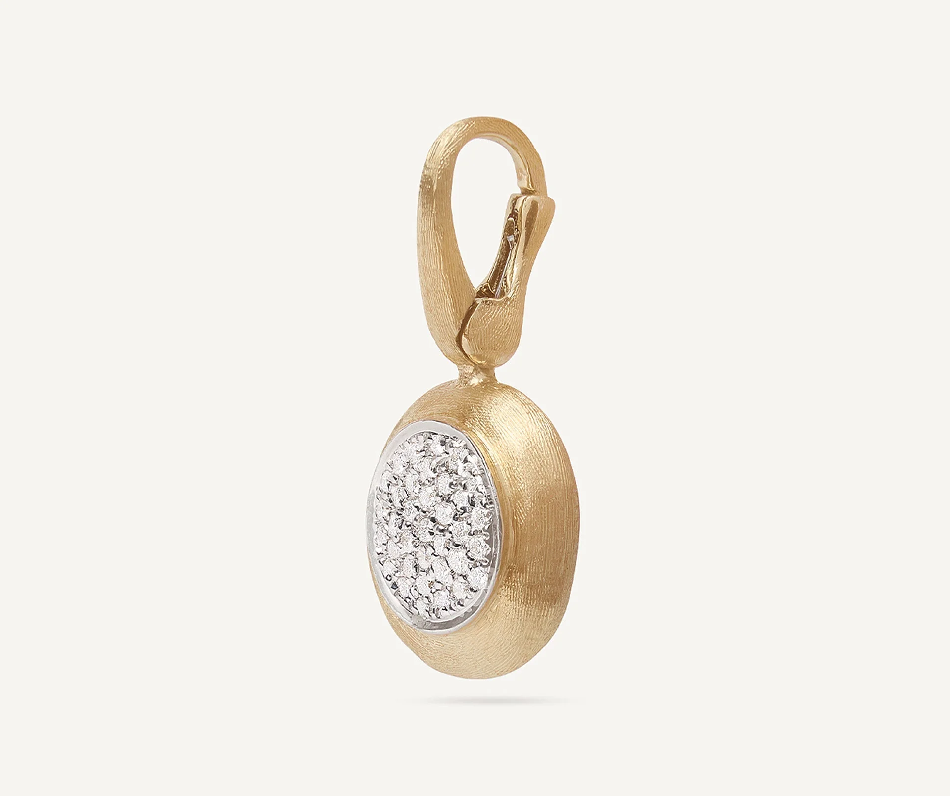 18K Yellow Gold and Diamond Pendant, 1" - Image 4