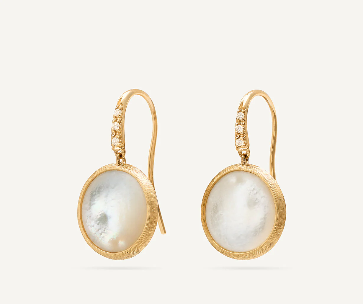 18K Yellow Gold Gemstone Earrings with Diamonds, 0.85" - Image 13