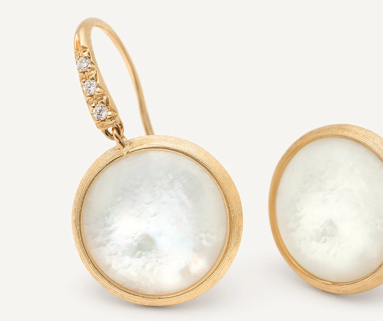 18K Yellow Gold Gemstone Earrings with Diamonds, 0.85" - Image 15