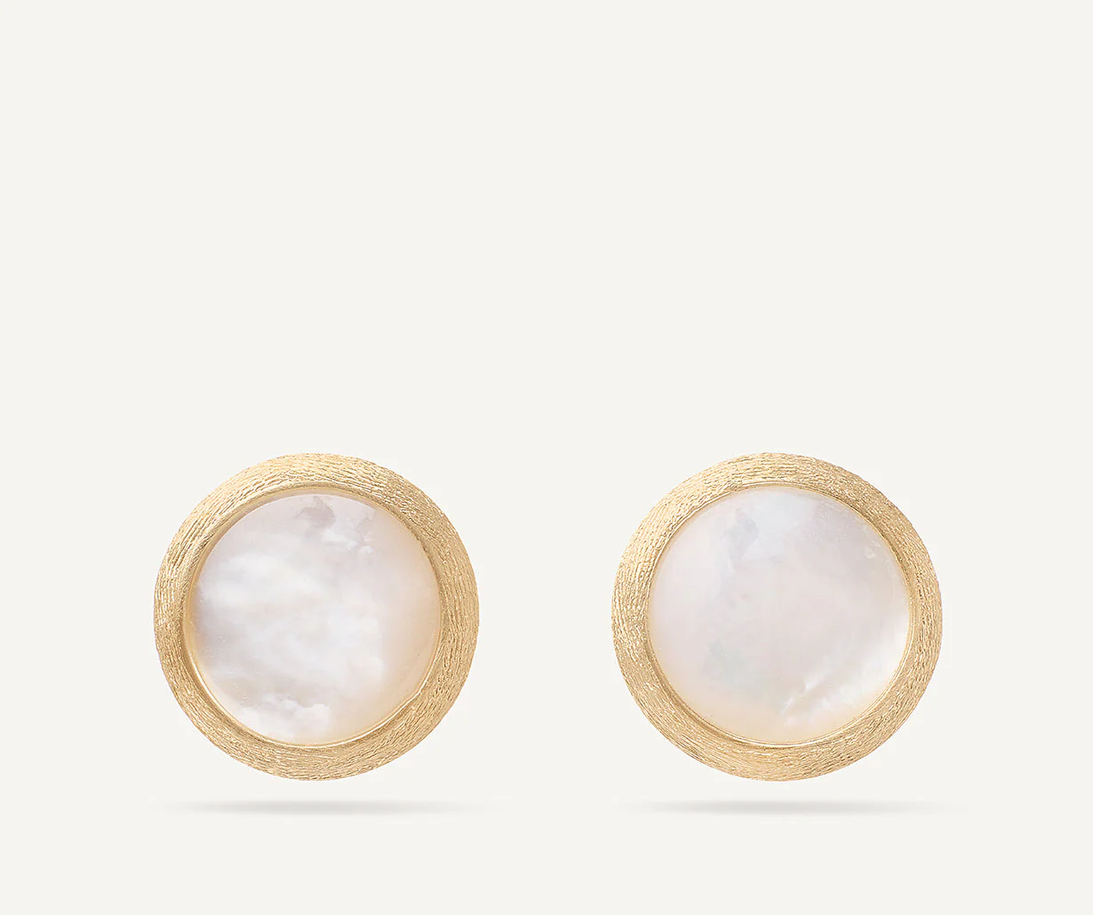 18K Yellow Gold Gemstone Stud Earrings, 0.37" - Image 13