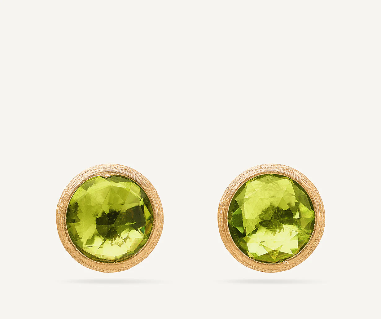 18K Yellow Gold Gemstone Stud Earrings, 0.37" - Image 16