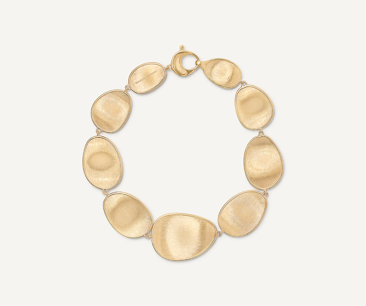 18K Yellow Gold Petal Graduated Bracelet, 7"