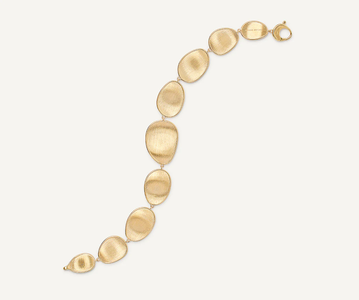 18K Yellow Gold Petal Graduated Bracelet, 7" - Image 3