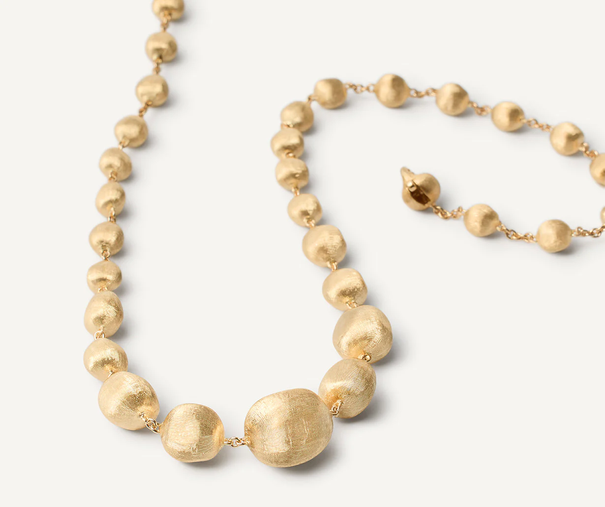 18K Yellow Gold Bead Graduated Necklace, 16.75" - Image 3