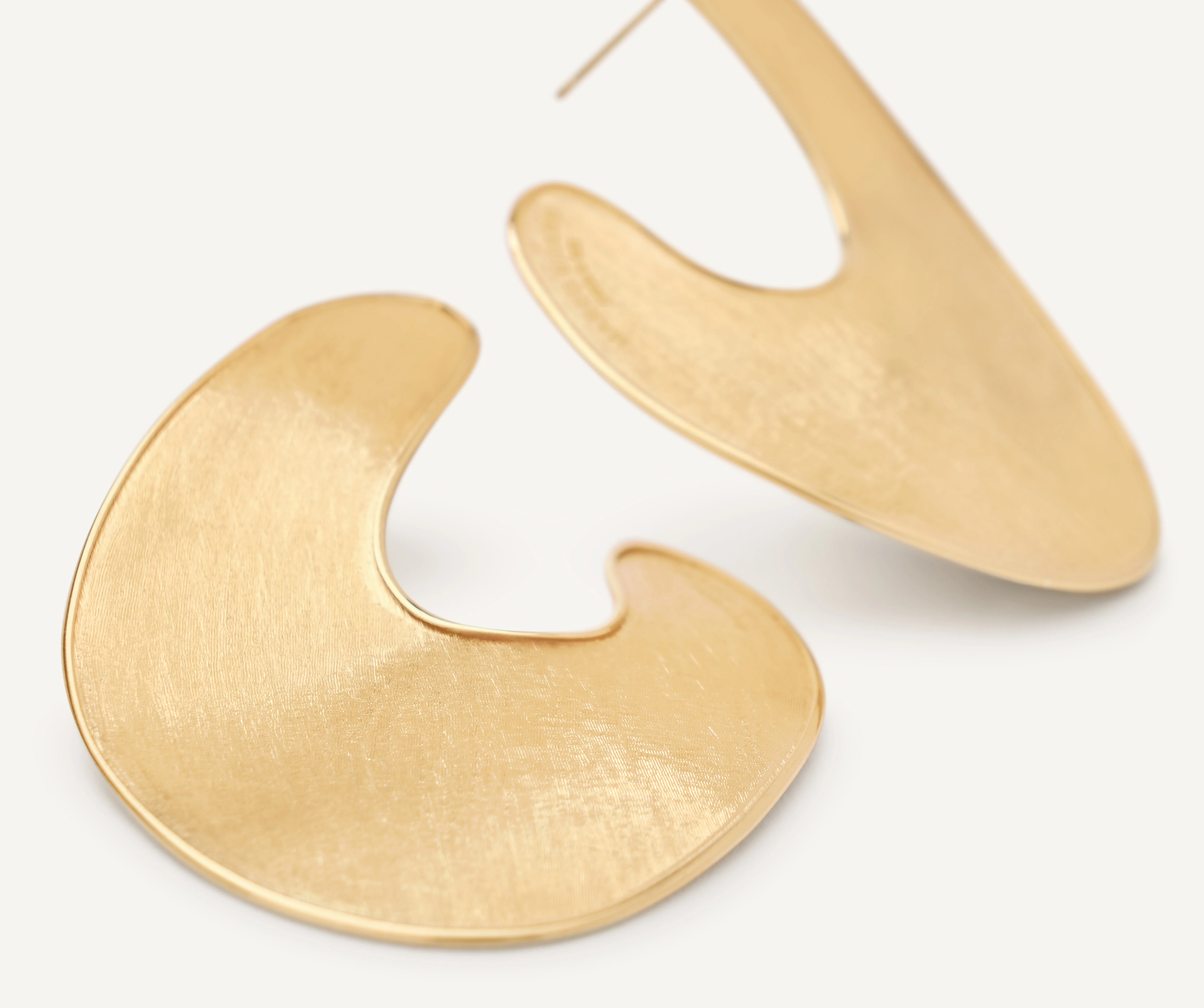 18K Yellow Gold Wrap Earrings, 1.7" - Image 3
