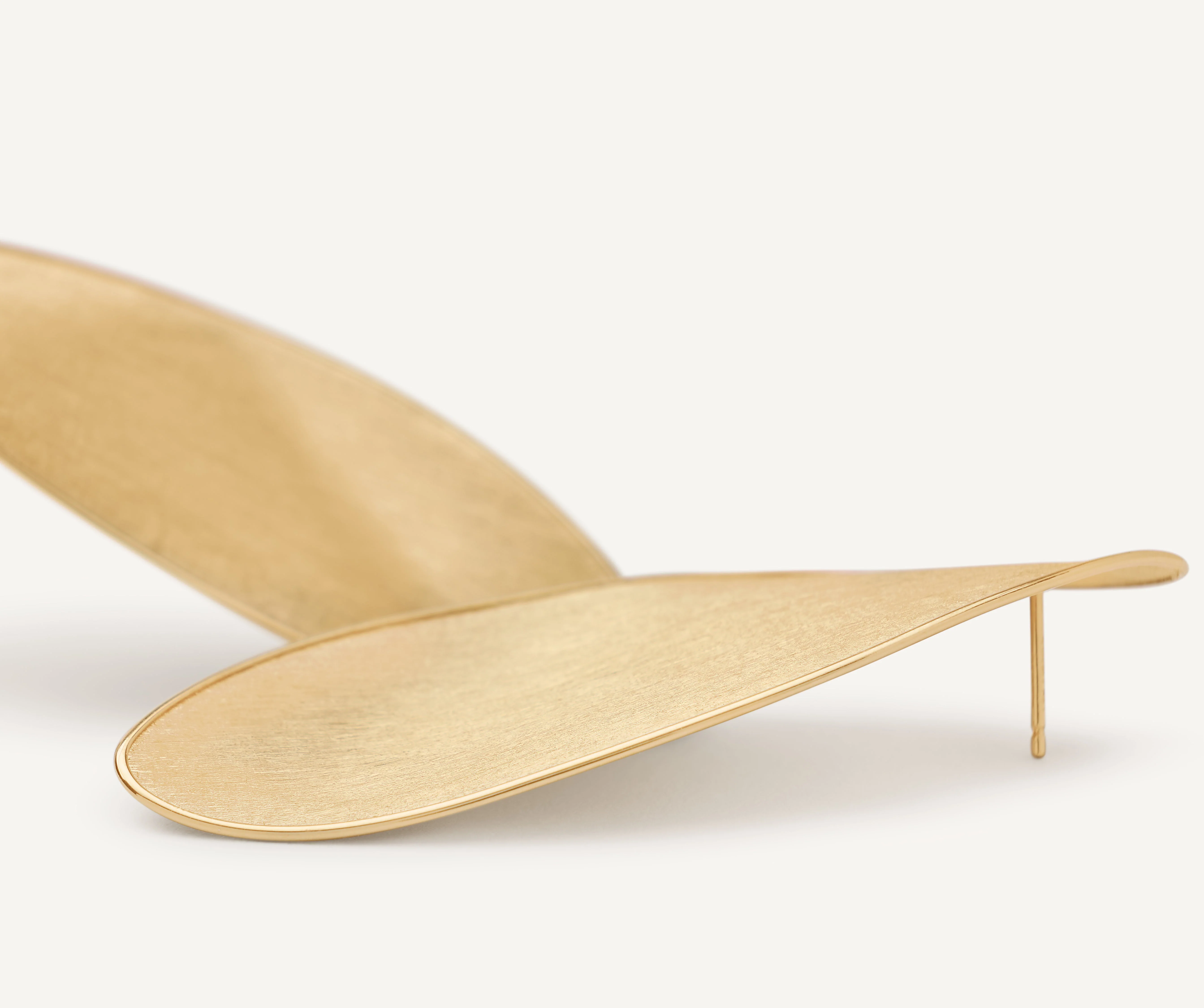 18K Yellow Gold Petal Stud, 2.3" - Image 3