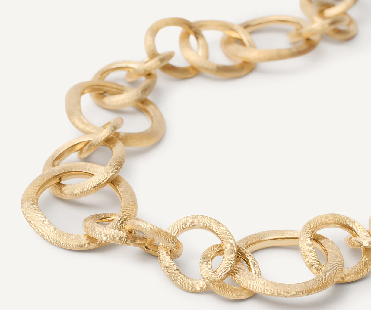 18K Yellow Gold Link Necklace, 17.75" - Image 3