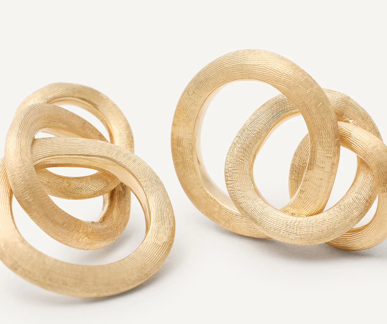18K Yellow Gold Knot Earrings, 0.85" - Image 3