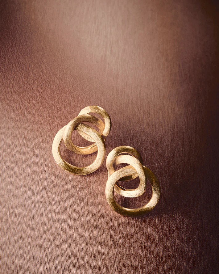 18K Yellow Gold Knot Earrings, 0.85" - Image 4