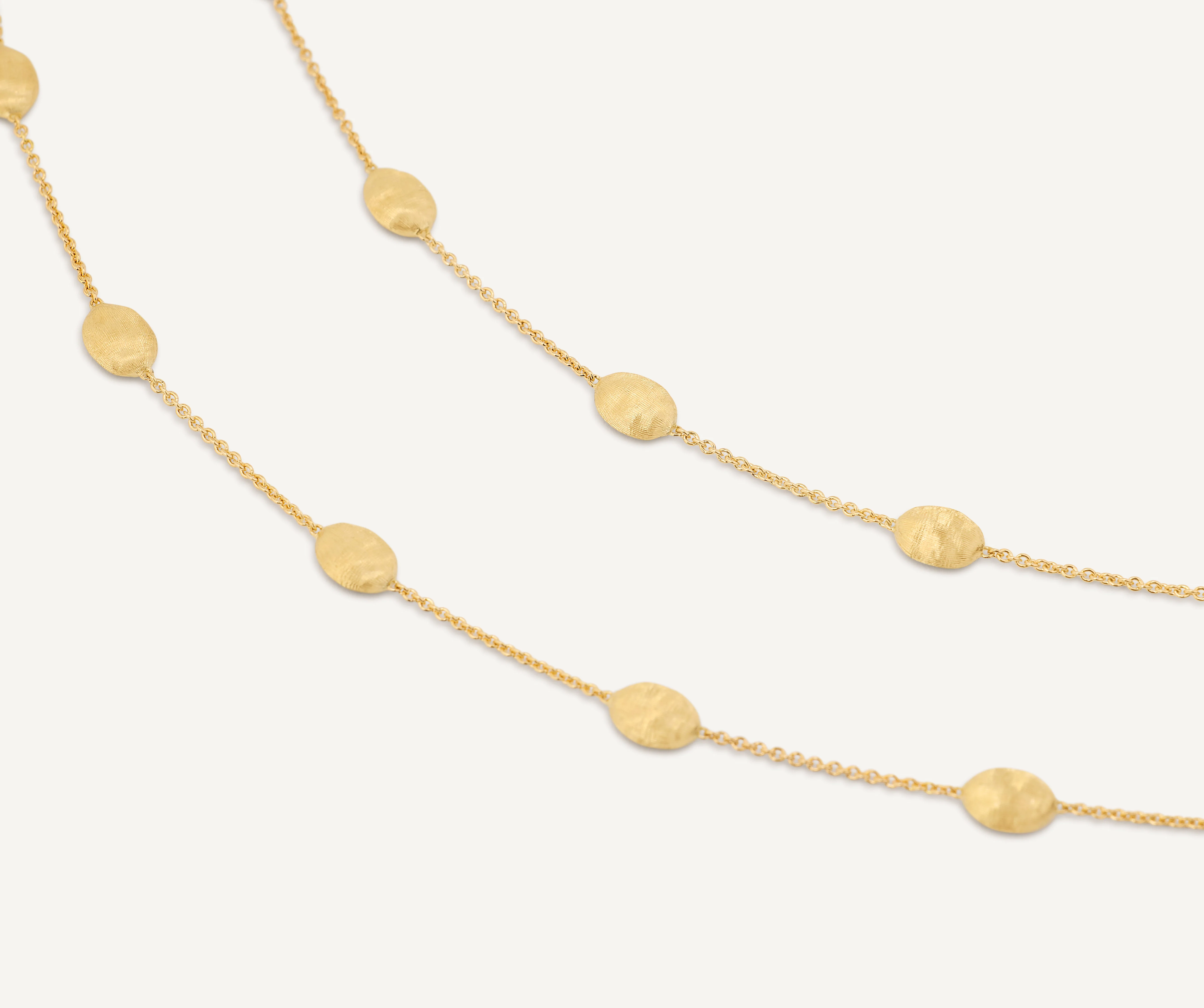 18K Yellow Gold Medium Bean Necklace, 36" - Image 3