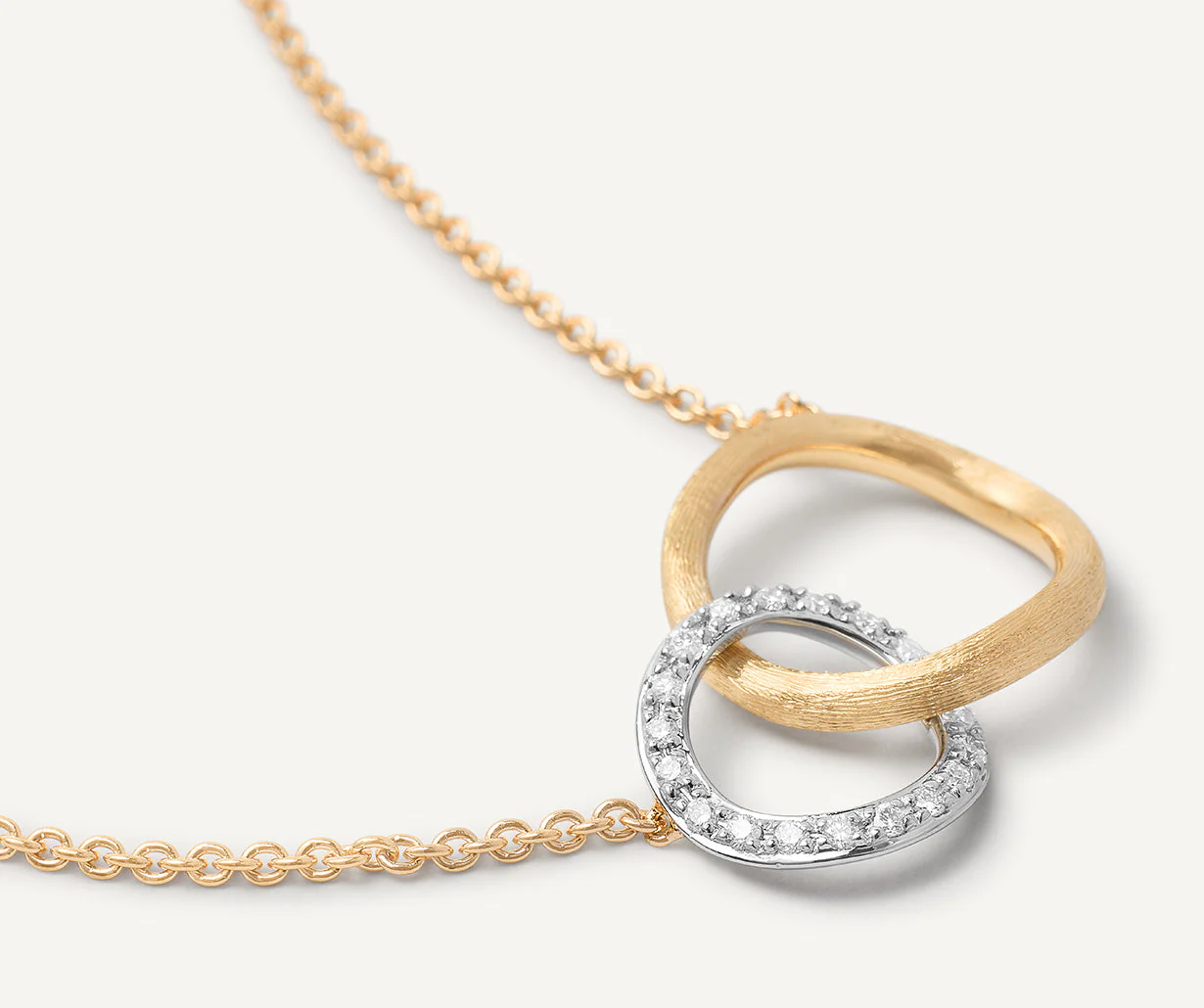 18K Yellow Gold Diamond Infinity Necklace, 16.5"-18" - Image 3