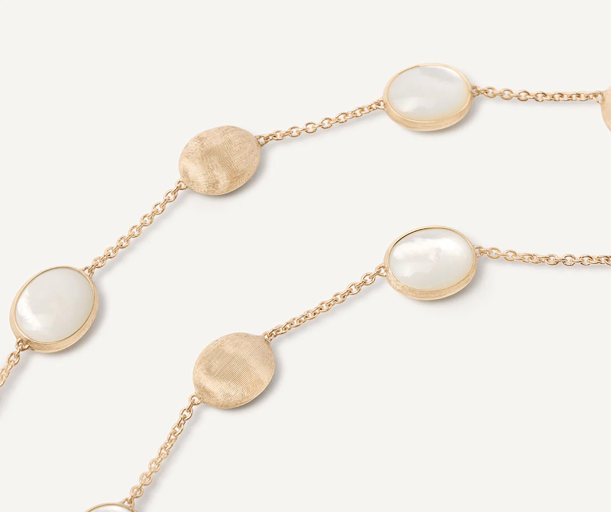 18K Yellow Gold Mother of Pearl Necklace, 16.5"-18" - Image 3