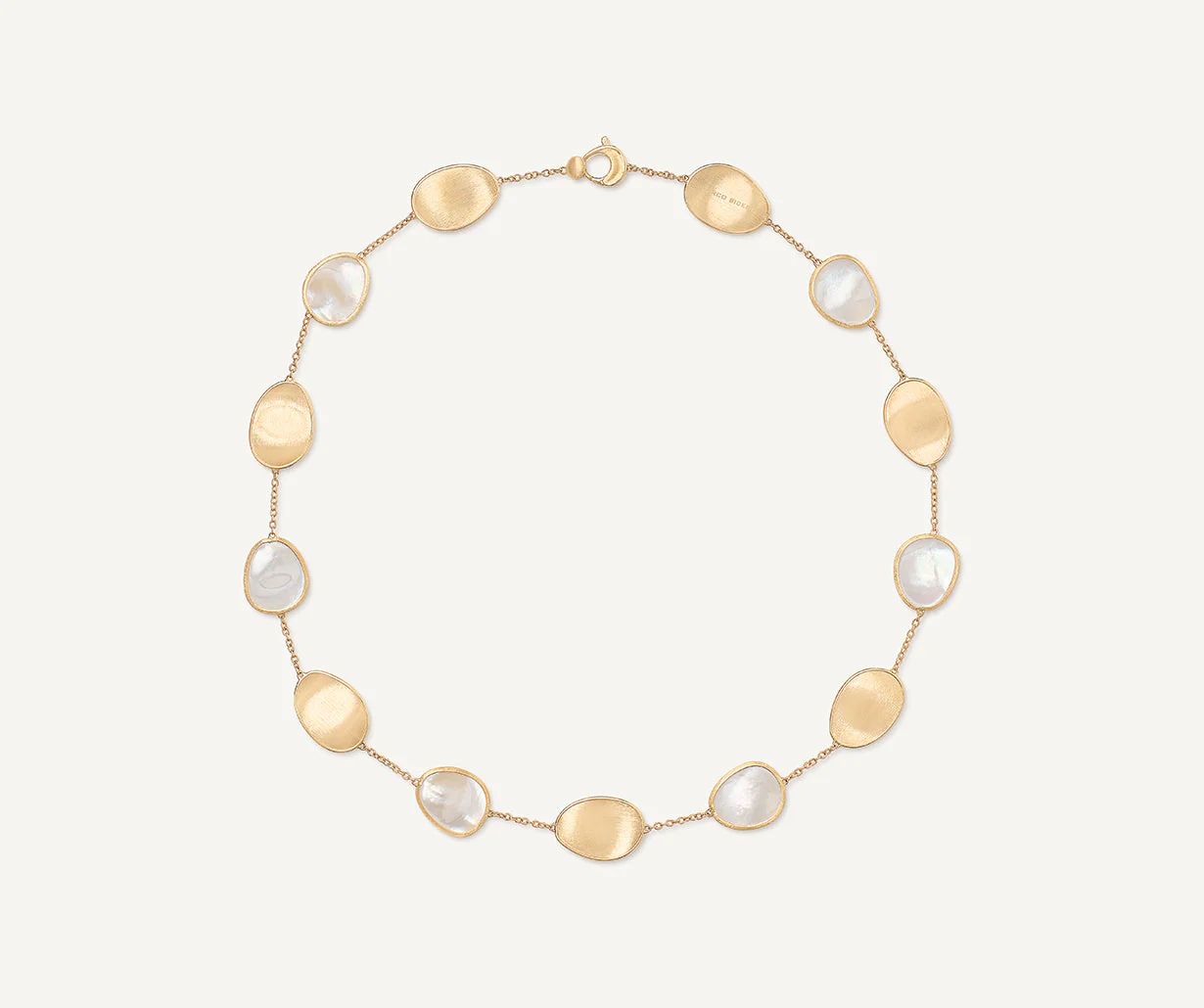 18K Yellow Gold Mother of Pearl Necklace, 16.75"