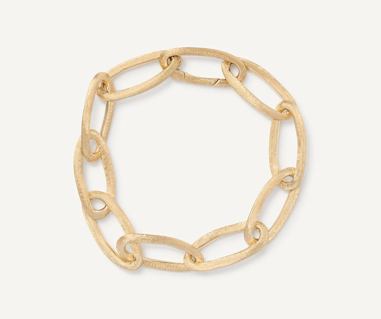 18K Yellow Gold Oval Link Bracelet, 7.75"