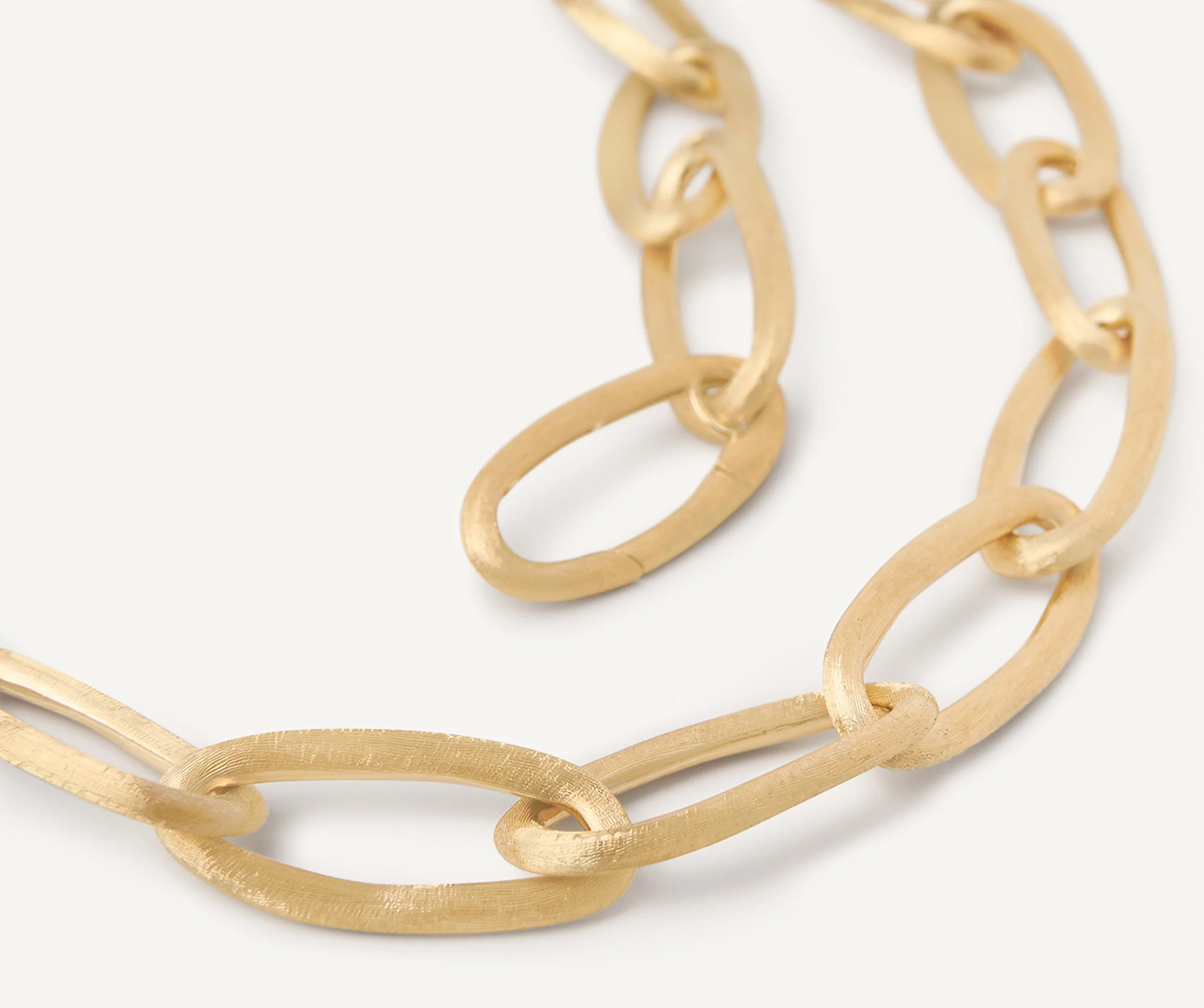 18K Yellow Gold Oval Link Necklace, 17.75" - Image 4