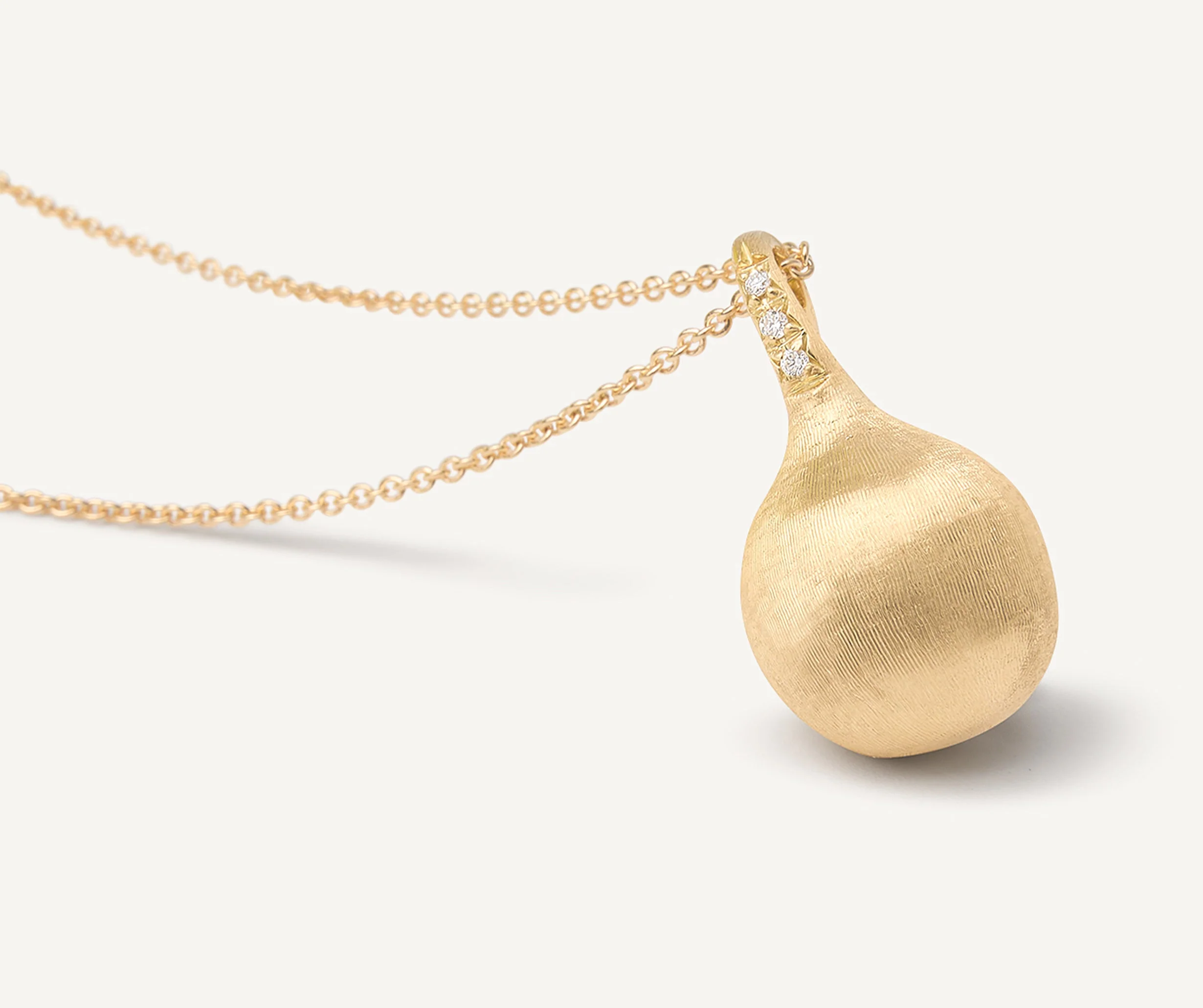 18K Yellow Gold Pendant Necklace with Diamonds, 15.25"-16.75" - Image 3