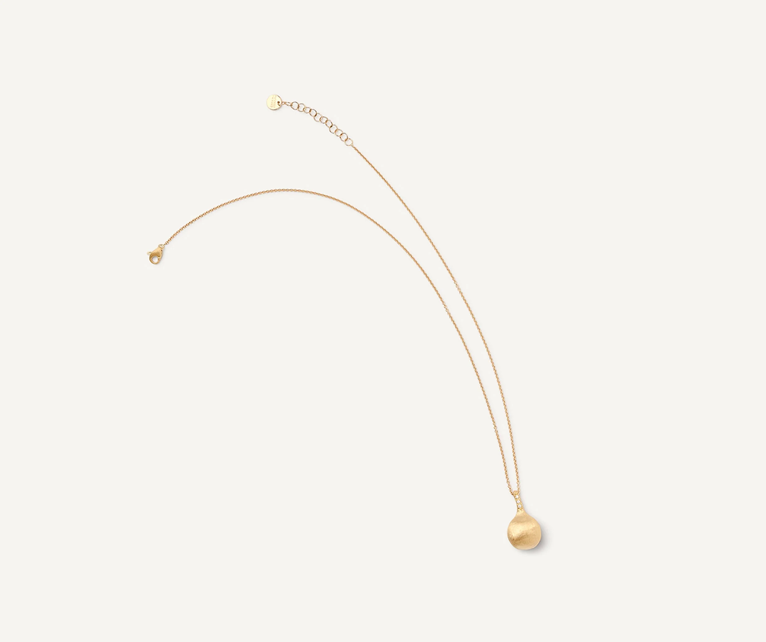 18K Yellow Gold Pendant Necklace with Diamonds, 15.25"-16.75" - Image 4