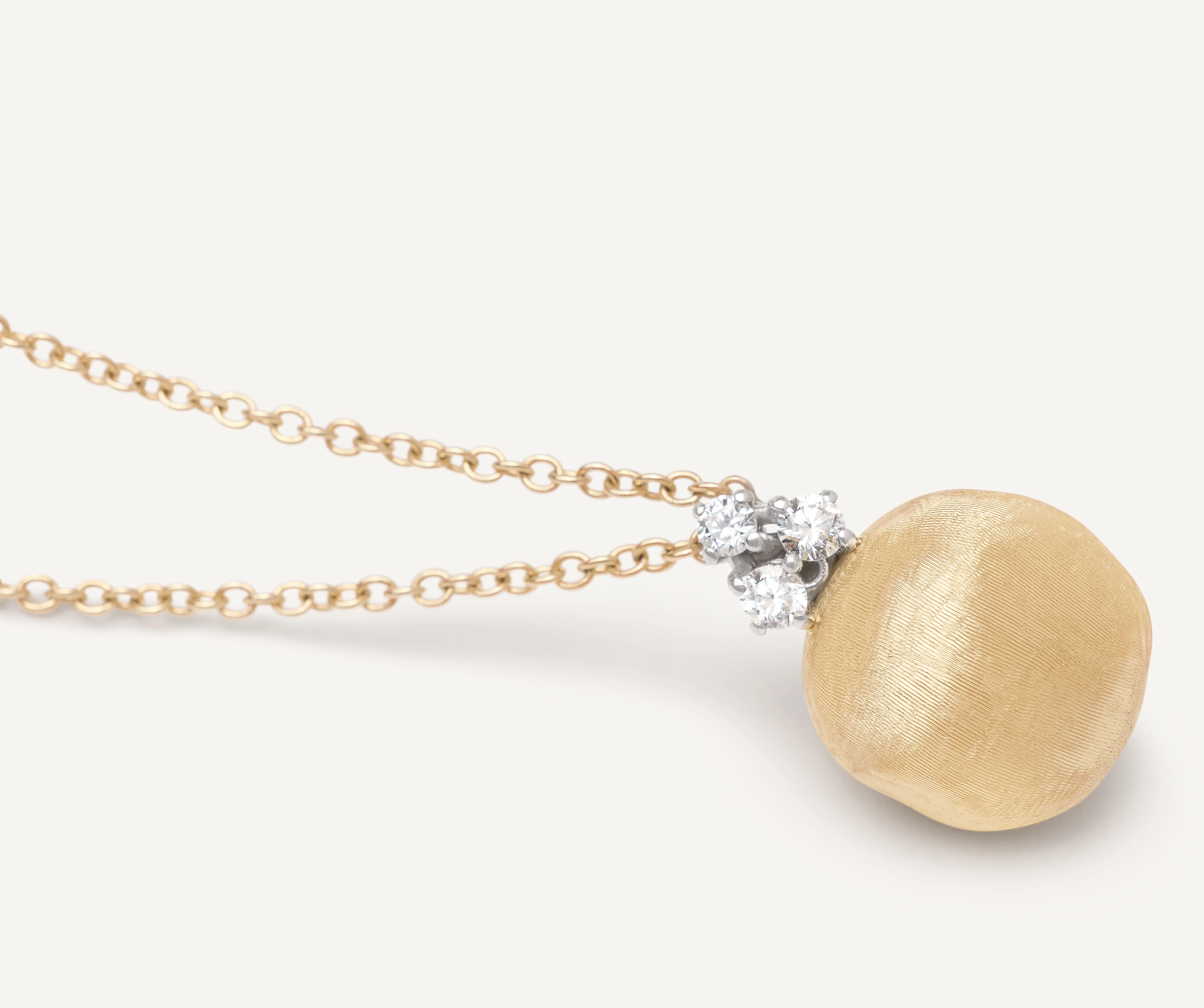 18K Yellow Gold Pendant Necklace with Diamonds, 16.5-18" - Image 3