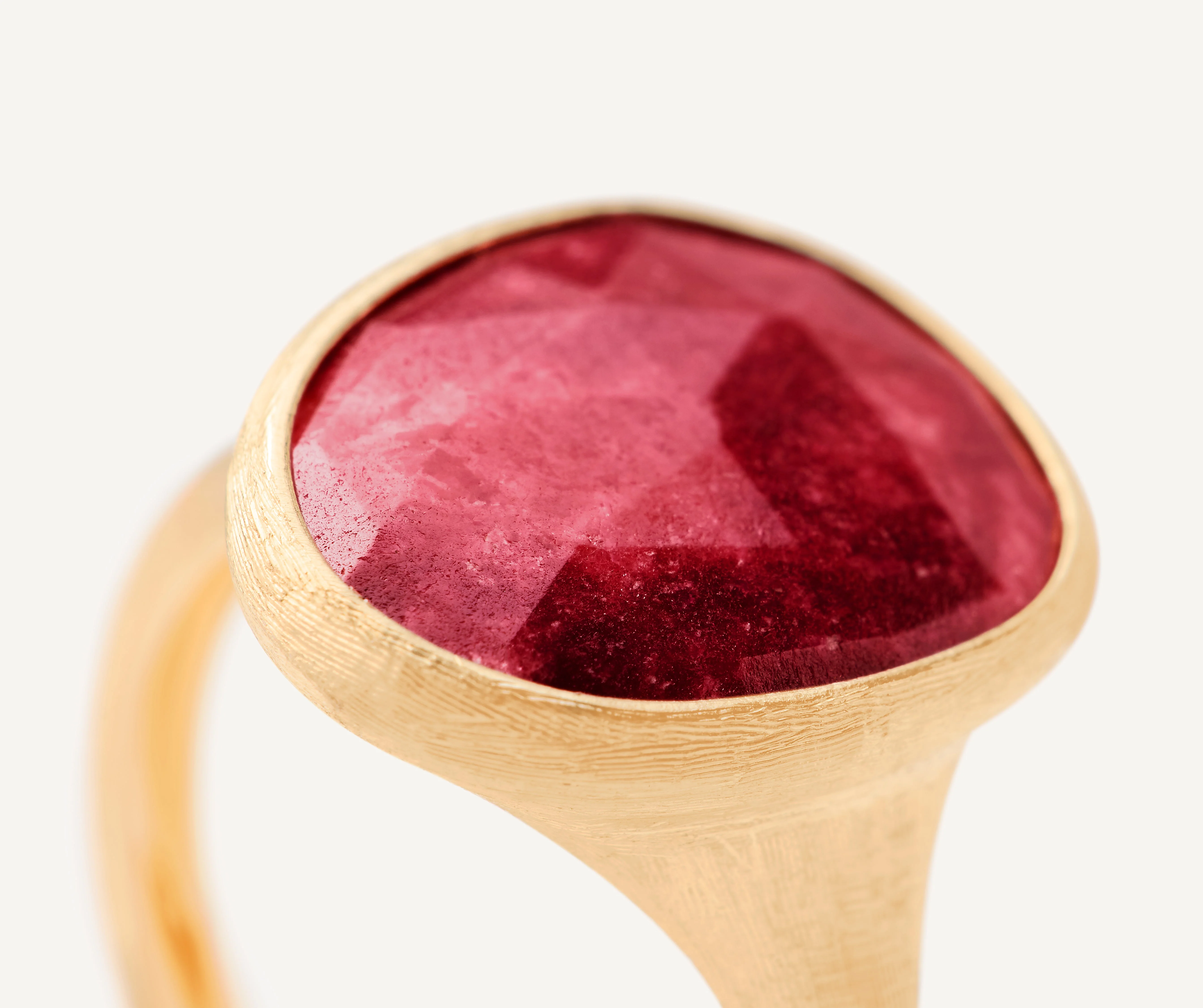 18K Yellow Gold Thulite Ring - Image 3