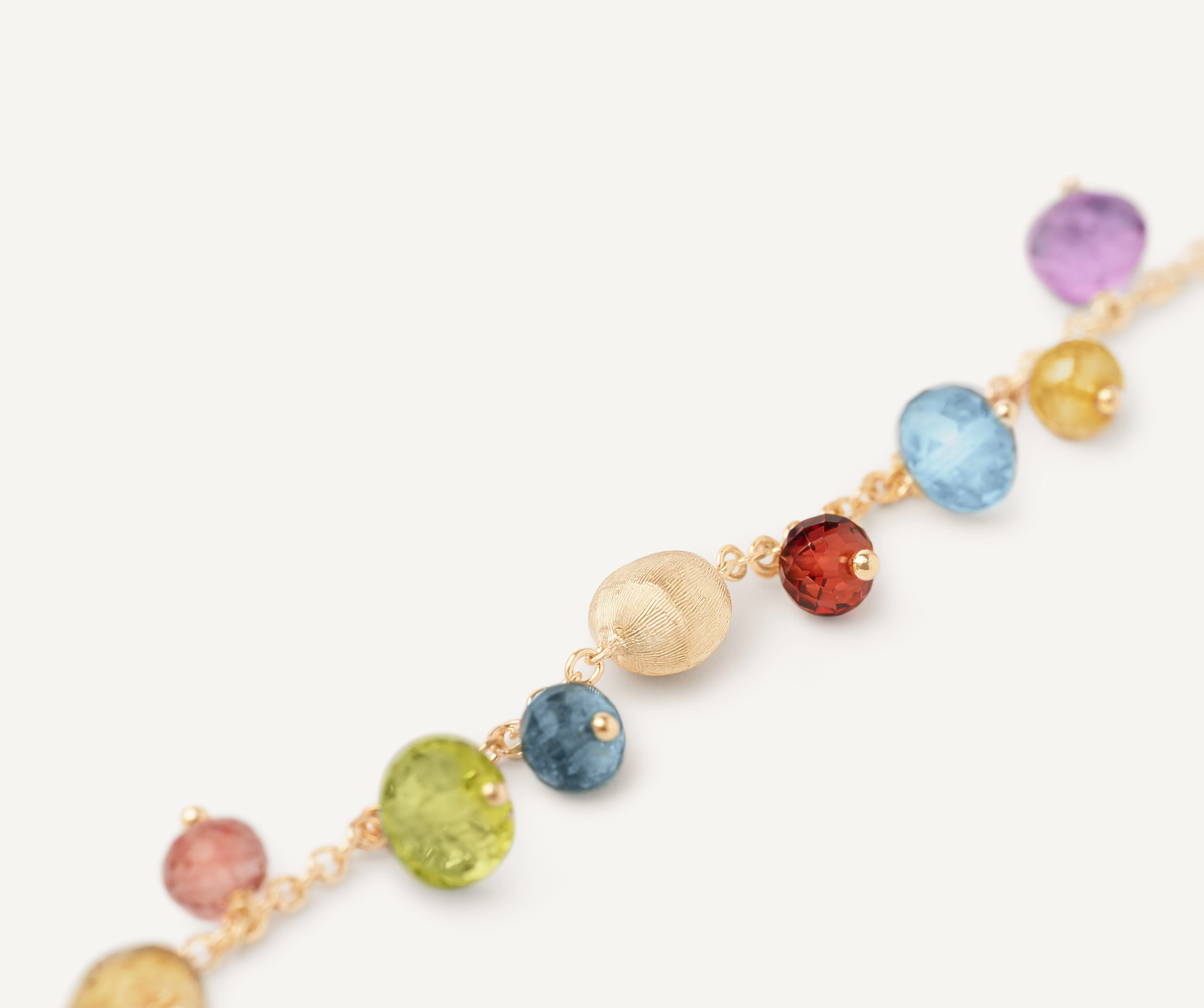 18K Yellow Gold Gemstone Bracelet, 6"-7.5" - Image 3