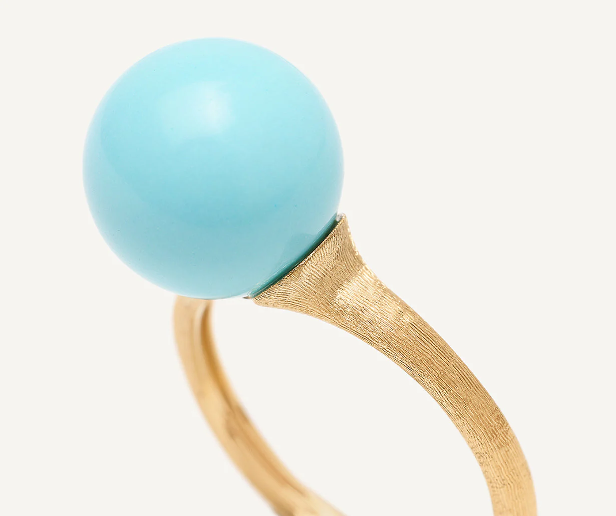 18K Yellow Gold Turquoise Ring - Image 3