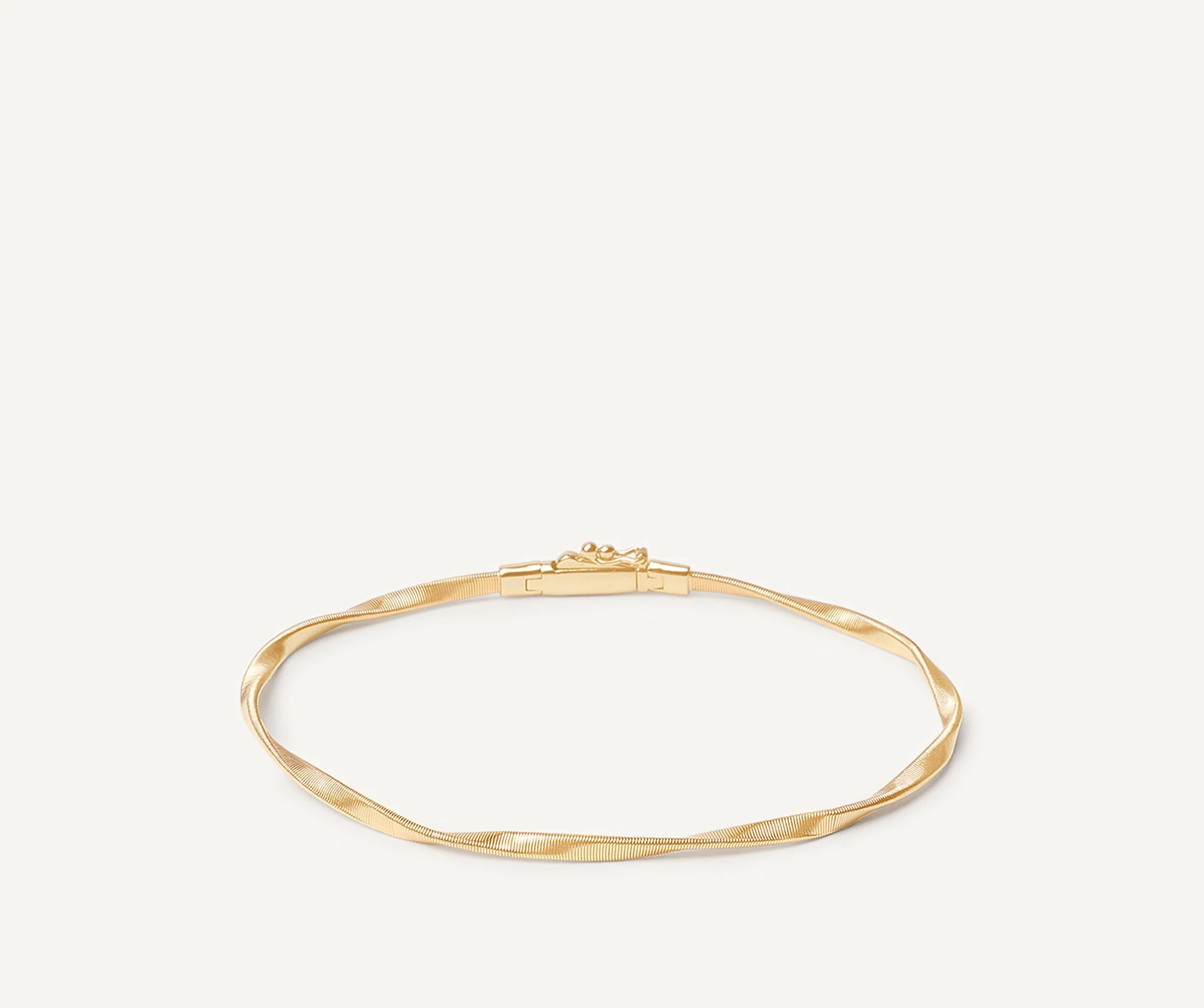 18K Yellow Gold Coil Bangle, 2mm - Image 4
