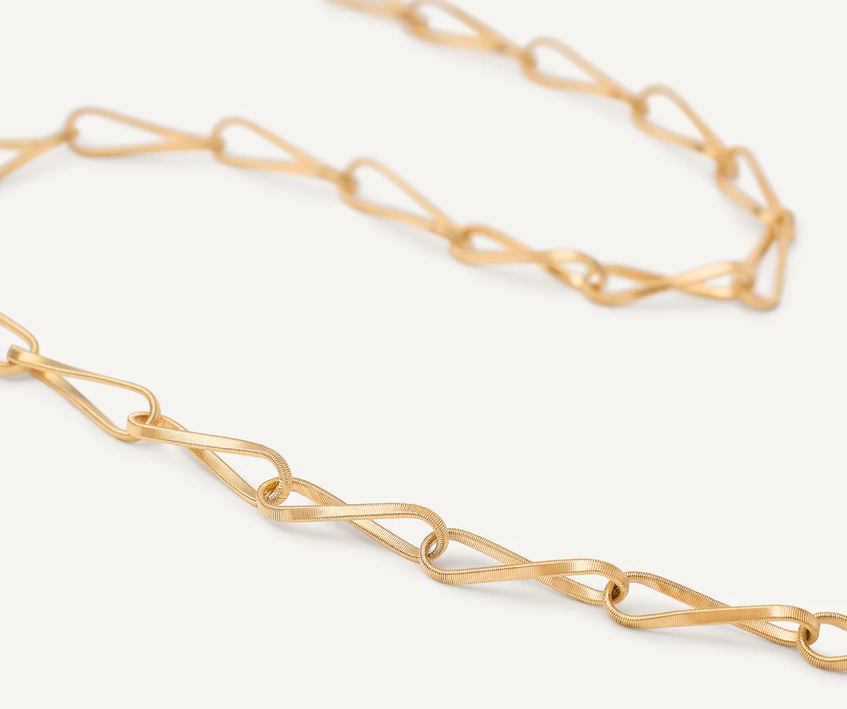 18K Yellow Gold Coil Link Necklace, 18" - Image 3