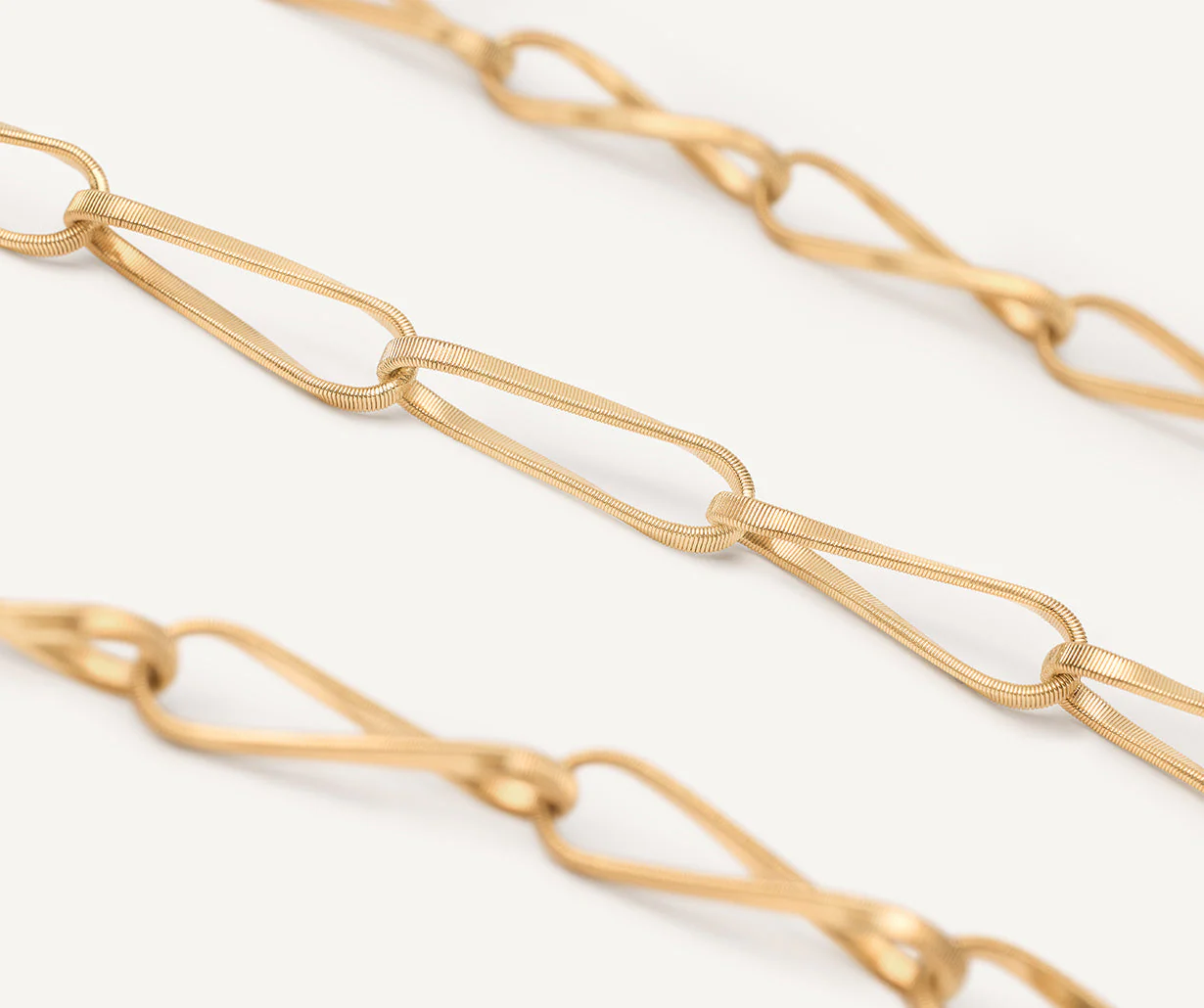 18K Yellow Gold Coil Link Necklace, 36" - Image 3