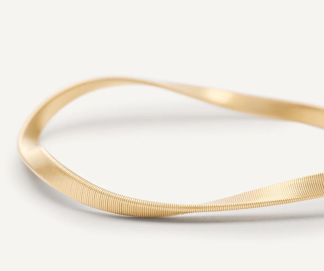 18K Yellow Gold Coil Bangle, 4mm - Image 3